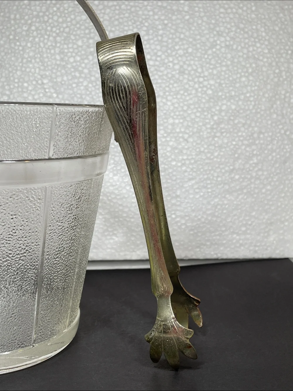 Vintage Glass Ice Bucket